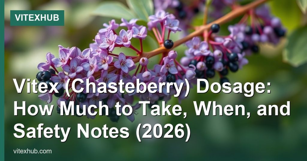 Vitex (Chasteberry) Dosage: How Much to Take, When, and Safety Notes (2026) - VitexHub